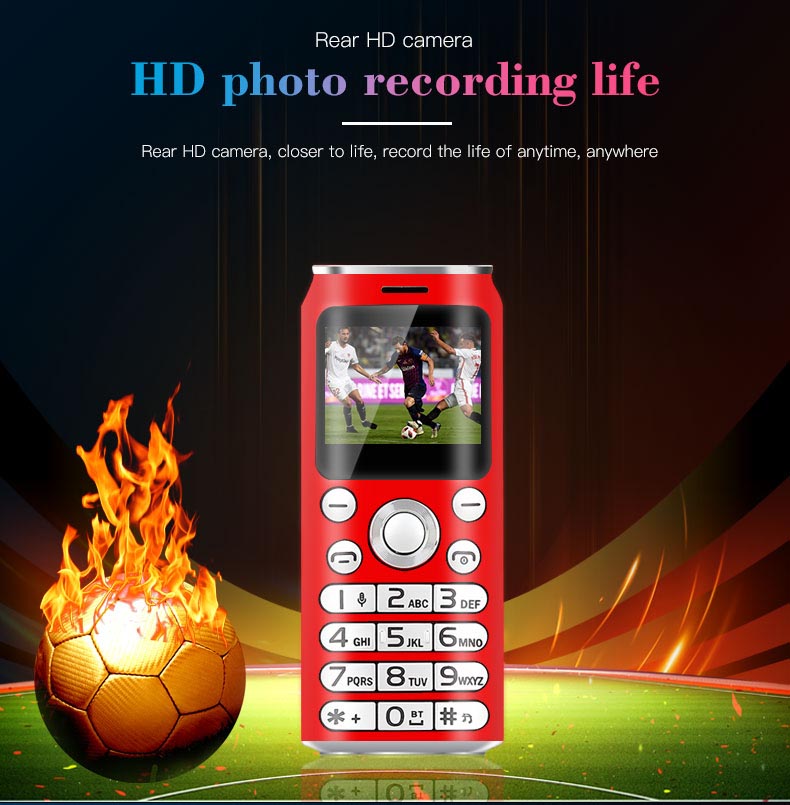 Mini Can Shape Dual SIM GSM Phone with Recorder & Bluetooth