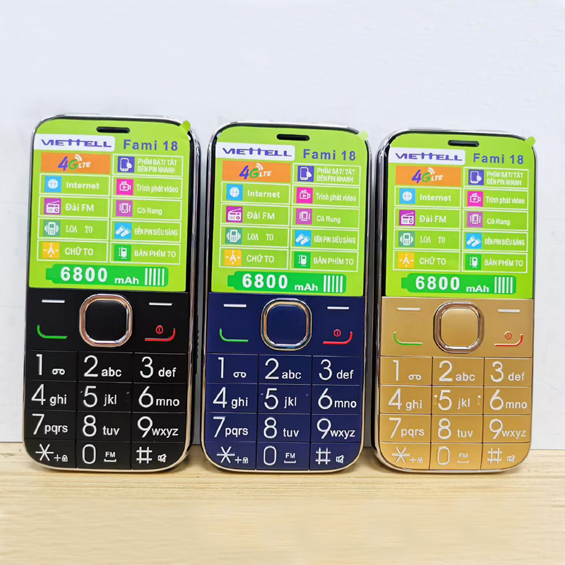 Fami 18 - 4G Senior Phone with Big Battery & Flashlight